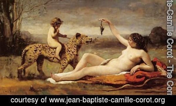 Jean-Baptiste-Camille Corot - Bacchante with a Panther