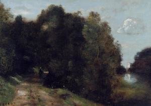 Jean-Baptiste-Camille Corot - A Road through the Trees