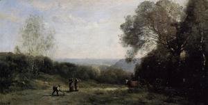 Jean-Baptiste-Camille Corot - Outside Paris - The Heights above Ville d'Avray