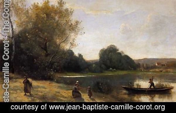 Jean-Baptiste-Camille Corot - Ville d'Avray - The Boat Leaving the Shore