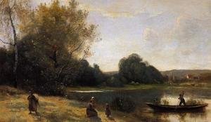 Jean-Baptiste-Camille Corot - Ville d'Avray - The Boat Leaving the Shore