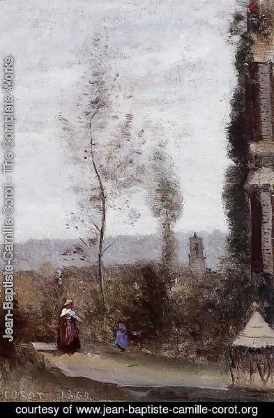 Jean-Baptiste-Camille Corot - Coulommiers, The Garden of M. Preschez
