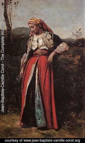 Jean-Baptiste-Camille Corot - Pensive Oriental
