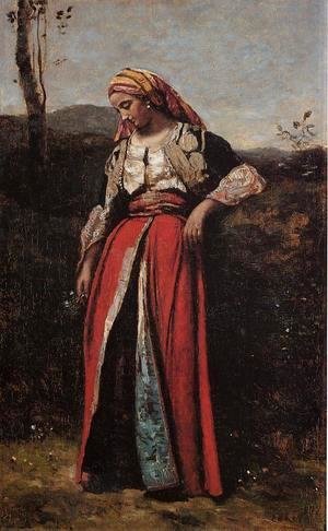 Jean-Baptiste-Camille Corot - Pensive Oriental
