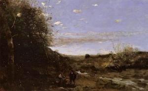 Jean-Baptiste-Camille Corot - Hamlet and the Gravedigger