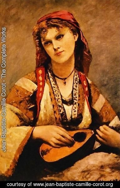 Jean-Baptiste-Camille Corot - Gypsy with a Mandolin