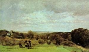 Jean-Baptiste-Camille Corot - The Grape Harvest at Sevres