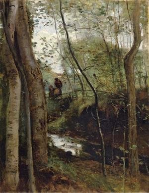 Jean-Baptiste-Camille Corot - Stream in the Woods