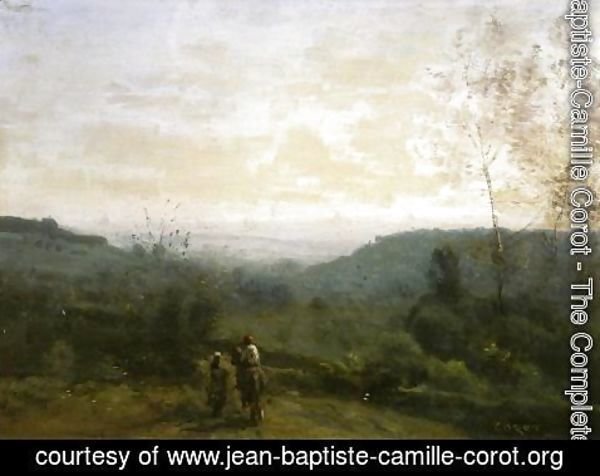 Jean-Baptiste-Camille Corot - Morning, Fog Effect