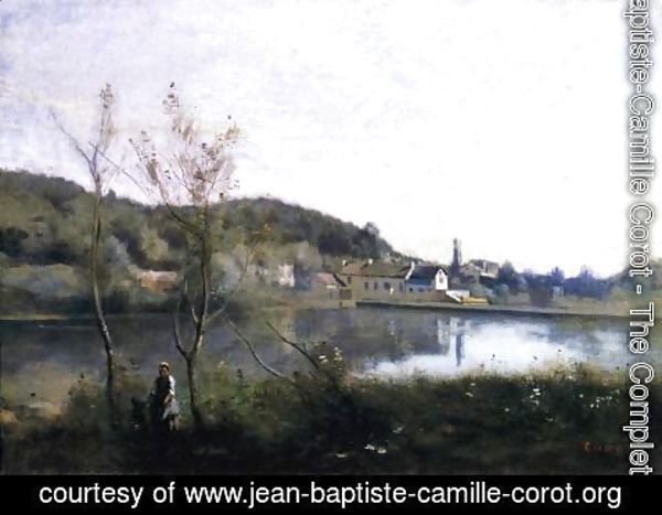 Jean-Baptiste-Camille Corot - Ville d'Avray - The Large Pond and the Villas