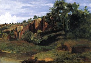 Jean-Baptiste-Camille Corot - Rocks at Civita Castellana
