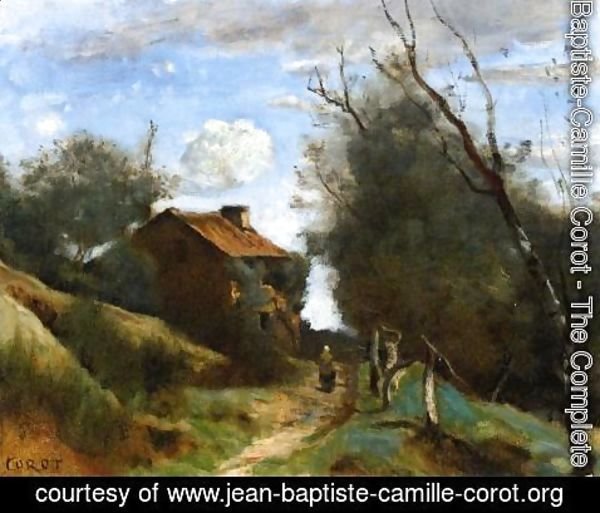 Jean-Baptiste-Camille Corot - Path Towards a House in the Countryside