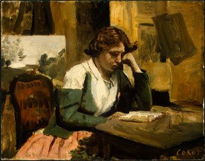 Jean-Baptiste-Camille Corot - Young Girl Reading