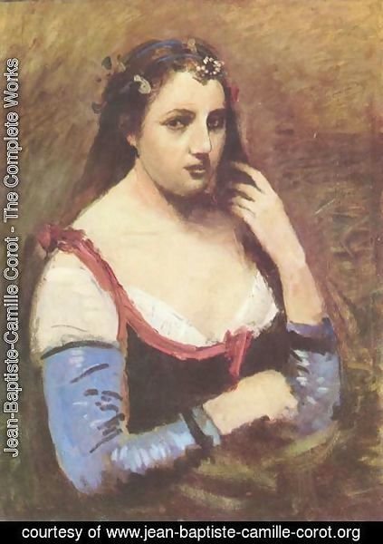 Jean-Baptiste-Camille Corot - Frau mit Margeriten