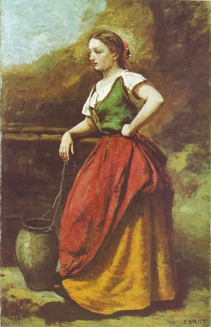 Jean-Baptiste-Camille Corot - Jeune Femme au Puits