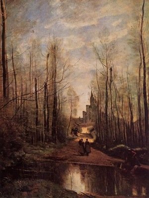 Jean-Baptiste-Camille Corot - The Church of Marissel
