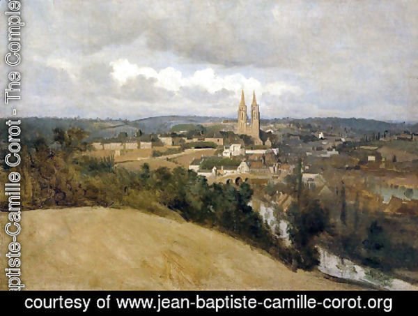 Jean-Baptiste-Camille Corot - View of Saint Lo with the River Vire in the Foreground