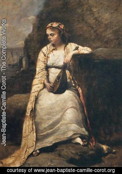 Jean-Baptiste-Camille Corot - Haydee, Young Woman in Greek Dress