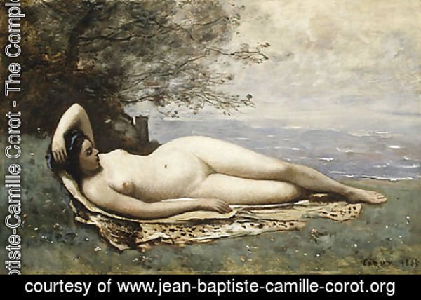 Jean-Baptiste-Camille Corot - Bacchante by the Sea 1865