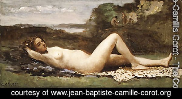 Jean-Baptiste-Camille Corot - Bacchante in a Landscape 1865
