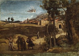 Jean-Baptiste-Camille Corot - Study for The Destruction of Sodom 1844