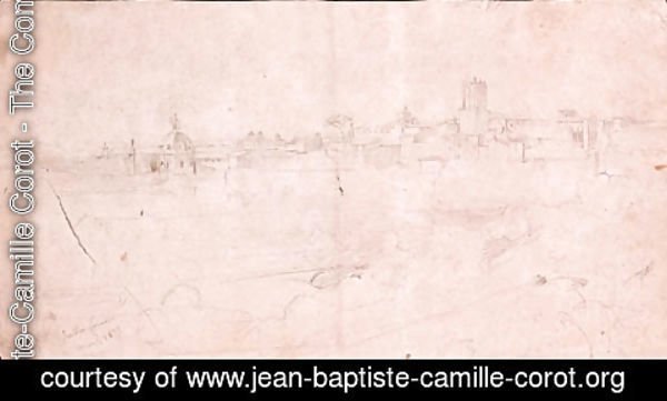 Jean-Baptiste-Camille Corot - The Farnese garden, Rome
