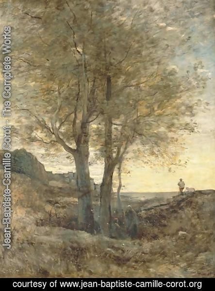 Jean-Baptiste-Camille Corot - Berger dans une gorge au bord de la mer