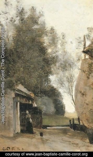Jean-Baptiste-Camille Corot - Environs d'Amsterdam, petite ferme des bords de l'Amstel