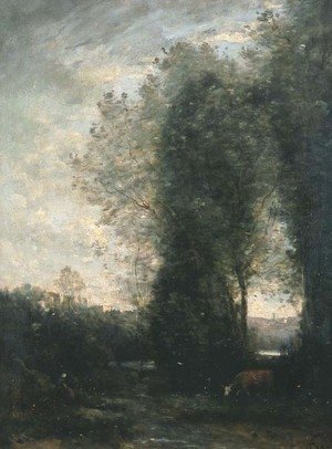 Jean-Baptiste-Camille Corot - La vache et sa gardienne