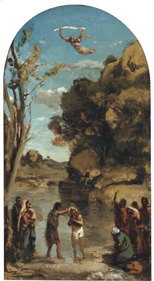 Jean-Baptiste-Camille Corot - Le bapteme du Christ