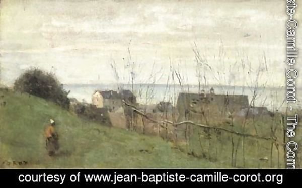Jean-Baptiste-Camille Corot - Le Treport, maison dominant la mer