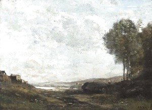 Jean-Baptiste-Camille Corot - Paysage au Bord du Lac