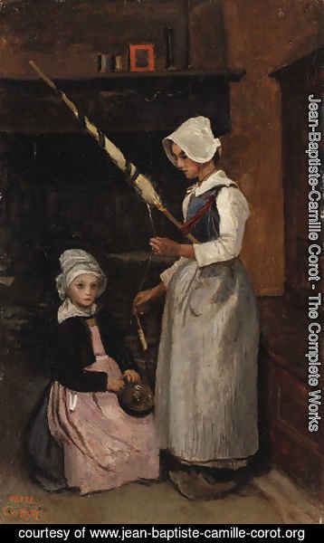 Jean-Baptiste-Camille Corot - Paysannes du Mur