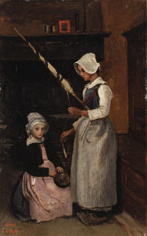 Jean-Baptiste-Camille Corot - Paysannes du Mur