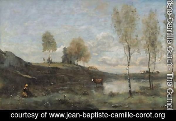 Jean-Baptiste-Camille Corot - Souvenir des Marais de Bove, pres Amiens