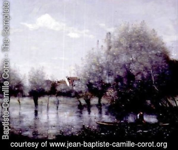Jean-Baptiste-Camille Corot - Inondation Dans Une Saulaie