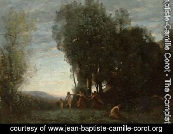 Jean-Baptiste-Camille Corot - Ronde De Nymphes (Effet Du Matin)