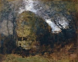 Jean-Baptiste-Camille Corot - Le Dessinateur Dans Le Vallon