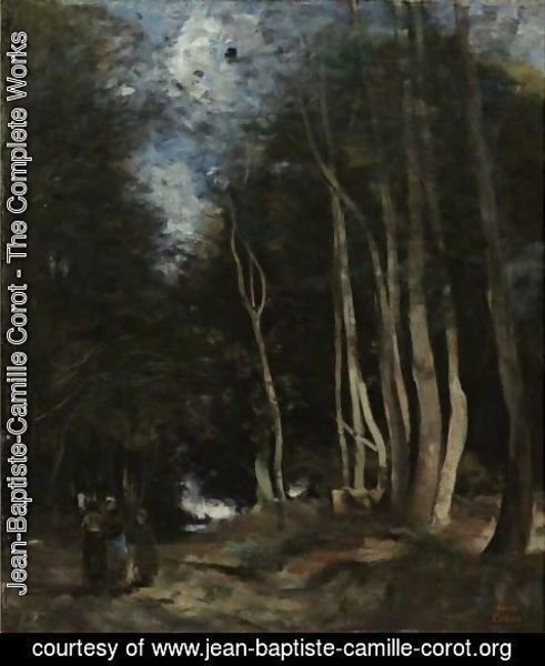 Jean-Baptiste-Camille Corot - Ville D'Avray, Une Allee Dans Les Bois