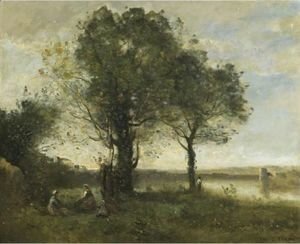 Jean-Baptiste-Camille Corot - Brume Matinale Au Marais