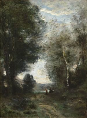 Jean-Baptiste-Camille Corot - Le Sentier Au Printemps