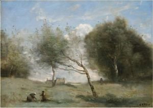 Jean-Baptiste-Camille Corot - Les Pres De La Petite Ferme