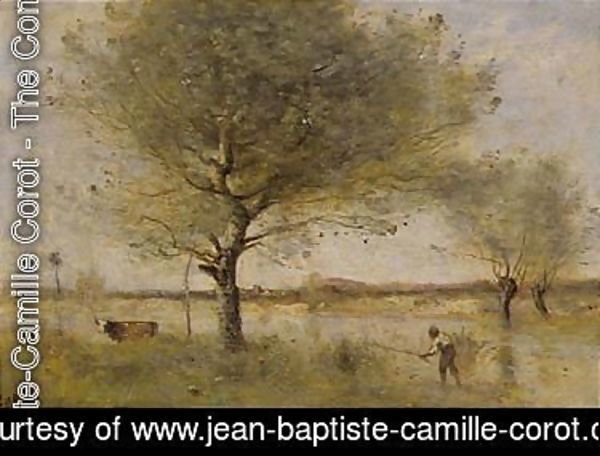 Jean-Baptiste-Camille Corot - L'Etang Au Gros Arbre
