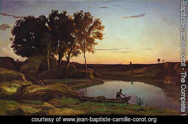 Landscape with Lake and Boatman