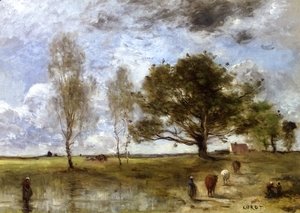 Jean-Baptiste-Camille Corot - The Cow Path