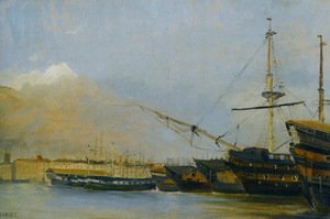 Jean-Baptiste-Camille Corot - Toulon Battleships Dismantled