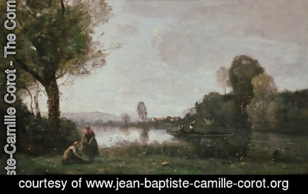 Jean-Baptiste-Camille Corot - Seine Landscape near Chatou