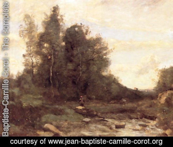 Jean-Baptiste-Camille Corot - The Rocky Stream