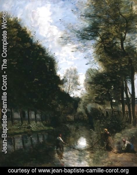 Jean-Baptiste-Camille Corot - Gisors, River Bordered by Trees