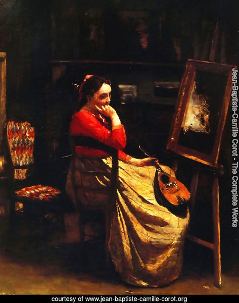 Artist's Studio, Young Woman with a Mandolin